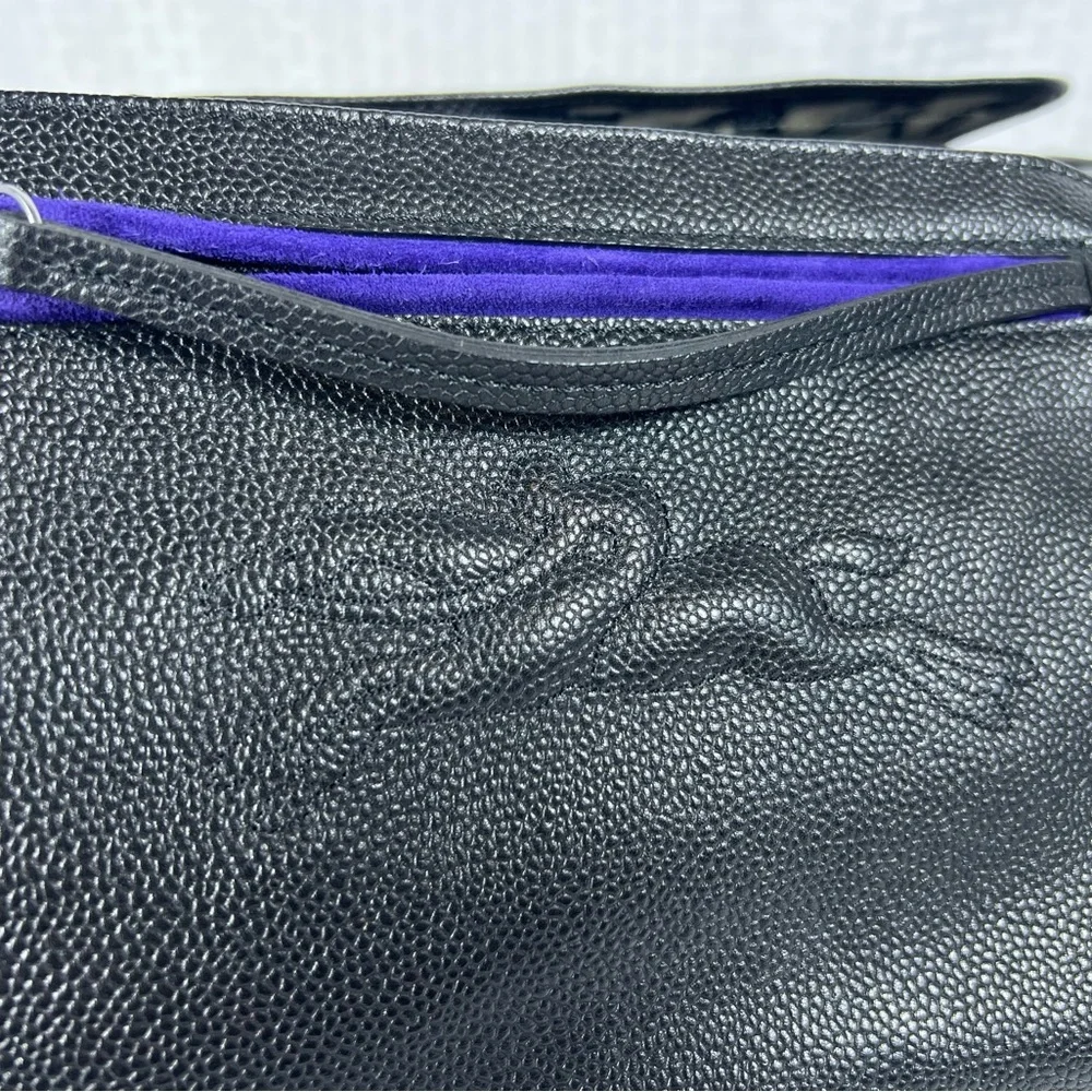 Longchamp Leather Turn-Lock Business Satchel Tote Made in France